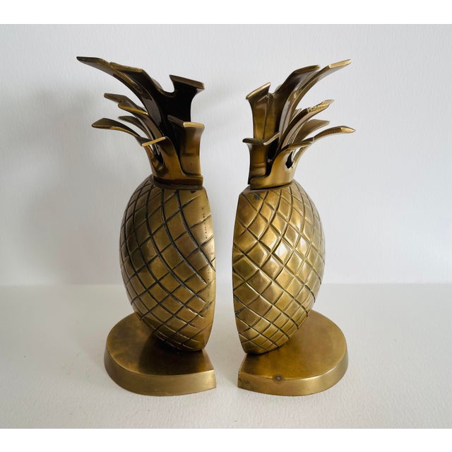 Vintage 1960s Brass Pineapple Bookends, Pair Chairish