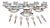 Classic Coffee & Tea Butterfly Demitasse Service for 12 & Nobility Plate Spoons - 33 Pieces Cups Never Used For Sale