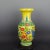 Chinese Vintage Ceramic Vase,Ming Dynasty Yongle Marked Yellow Ground Famille Verte Porcelain Guanyin Vase With Dragon Phoenix Relief For Sale In Seattle - Image 6 of 6
