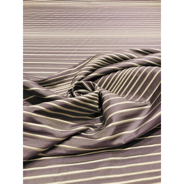 Caracole Linear Grade Silver Majesty Purple Multipurpose Fabric - 40 Yards For Sale In Atlanta - Image 6 of 7