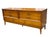 Wood Vintage Mid-Century Modern Walnut 7-Drawer Lowboy Dresser by Dixie Furniture – 1960s MCM Long Dresser With Sculptural Hardware & Tapered Legs For Sale - Image 7 of 14