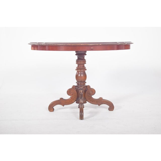 English Oval Wood Coffee Table, 1890 For Sale - Image 3 of 7