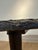 Wood Dos Gallos, Inc. Antique Rustic Wagon Wheel & Custom Cedro Wood Base For Sale - Image 7 of 7
