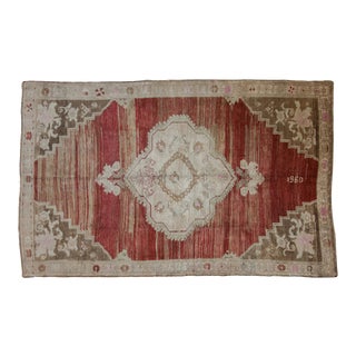 Vintage Distressed Oushak Rug - 6'9" X 10'10" For Sale