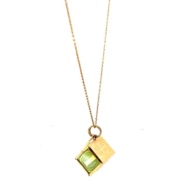 Mid-Century Modern Vintage 14k Yellow Gold "Mad Money" Dollar Bill Necklace For Sale - Image 3 of 7