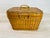Vintage 1960s Rectangular Wicker Storage Basket For Sale - Image 9 of 9