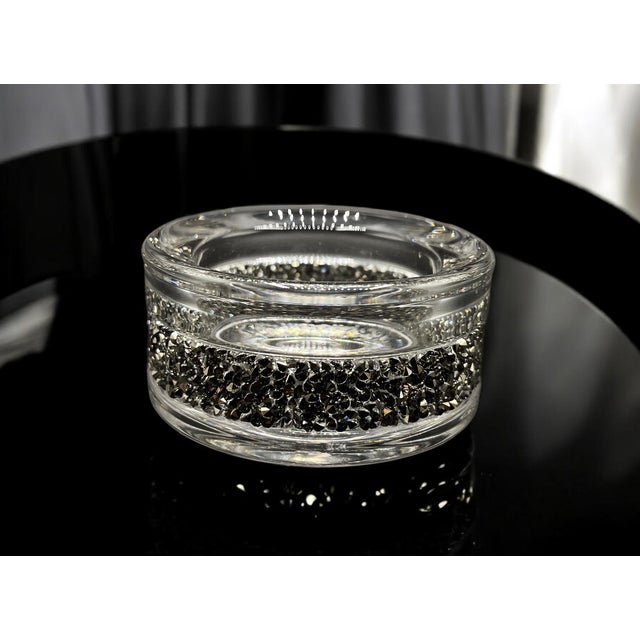 Black Crystal Candleholder from Swarovski, 1980s For Sale - Image 10 of 10