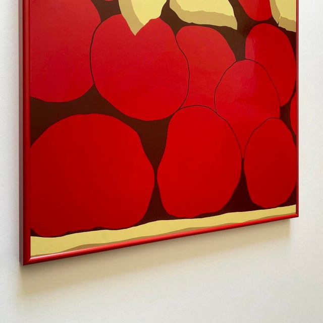 Herman Miller Summer Picnic Vintage 1975 Mid Century Modern Steven Frykholm " Cherry Pie " Silkscreen Print Framed Large Pop Art Poster For Sale - Image 9 of 15