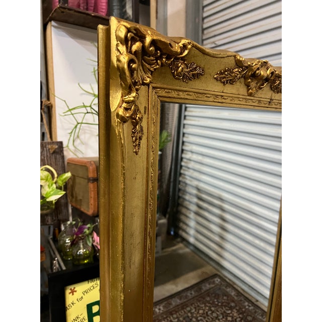Up for consideration is a beautiful vintage gold Hollywood regency standing floor mirror. This would look lovely in your...