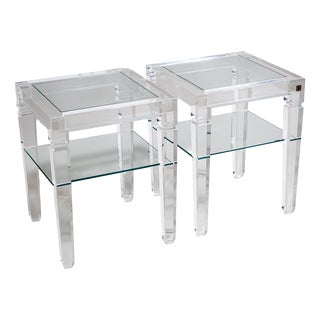 Acrylic Glass Side Tables from Fabianart, Rome / Italy, 1990s, Set of 2 For Sale