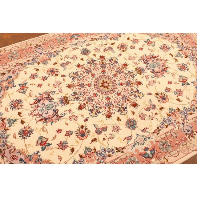 Beige Middle Eastern Rug in Wool For Sale - Image 8 of 11