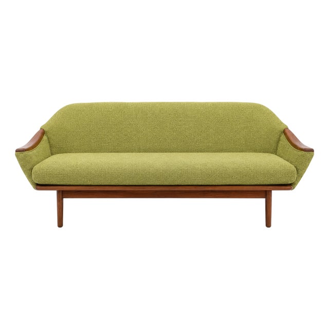 Adrian Pearsall Sofa Electric Green Upholstery For Sale