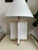 Contemporary Visual Comfort Cameron Table Lamp Natural Quartz, Gilded Iron, White Linen Shade For Sale - Image 3 of 17