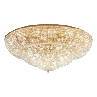 Empire Flush Mount in Gold Plate and Full Cut Crystal by Aggiolight For Sale