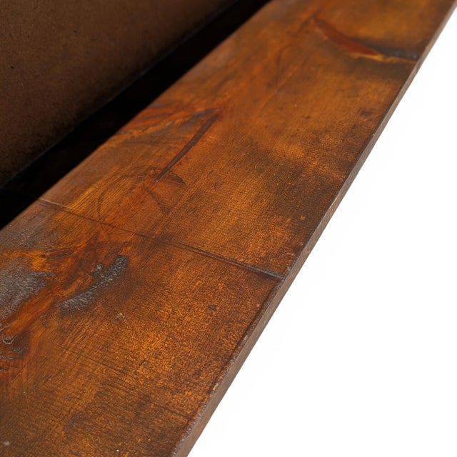 Vintage Primitive Rustic Low Wood Bookcase No. 57a For Sale - Image 10 of 18