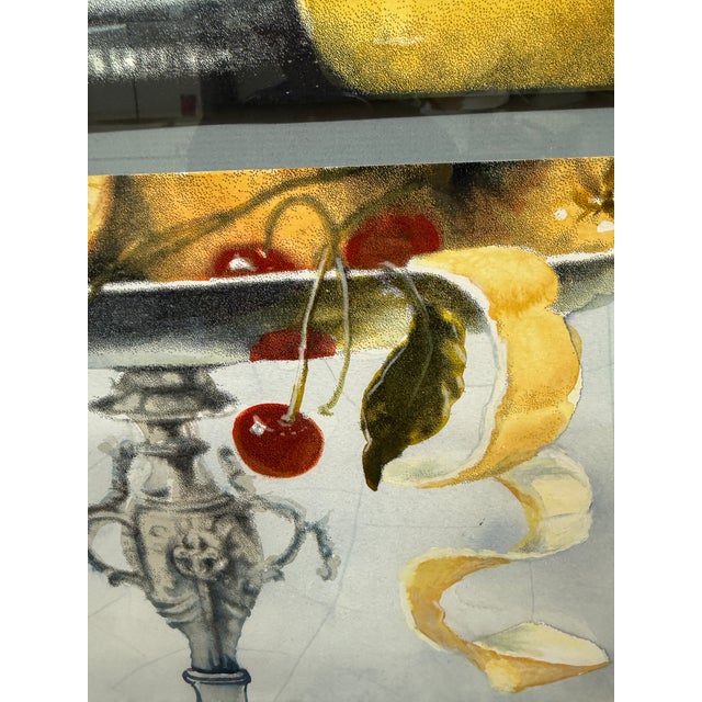 Patrick Bergsma Lemons on Pedestal Watercolor, Signed For Sale - Image 10 of 12