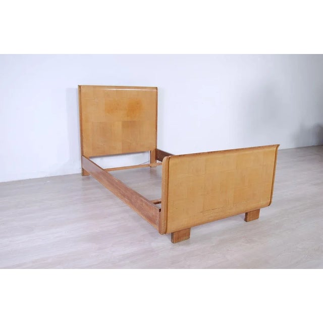 Art Deco Burl Single Bed Frame, 1930s For Sale - Image 15 of 15