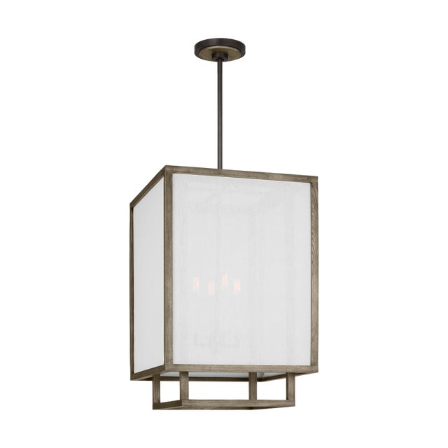 Beautiful white linen shades and the wood frame In Weathered Oak Wood add to Brockway's rustic appeal. Layering is the...