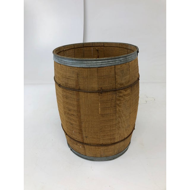 Vintage Rustic Wood Nail Keg Barrel Chairish