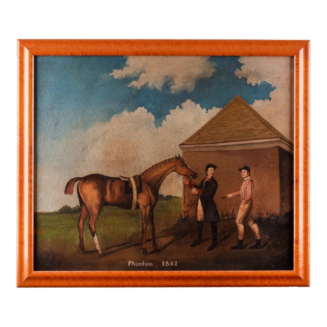 Phantom Equestrian Race Horse Painting For Sale