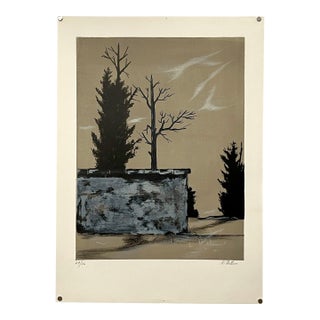 Karl Fortess, Lithograph Belgian American Surrealism Wpa Modernist Karl Fortess Surrealist Art For Sale
