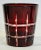 Traditional Festive Sur La Table Cranberry Handcut Glass Glassware Tumblers - Set of 4 For Sale - Image 3 of 7