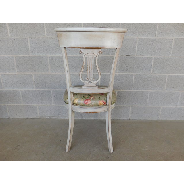 Antique White Habersham French Country Lyre Back Dining Side Chairs - Set of 6 For Sale - Image 8 of 12