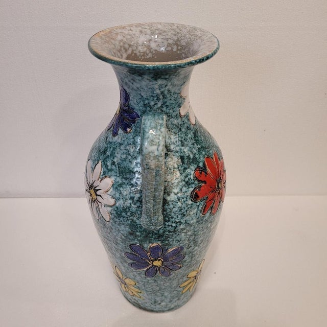 Ceramic Daisies Vase, Italy, 1970s For Sale - Image 15 of 18