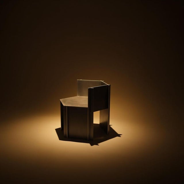 Not Yet Made - Made To Order Custos Aluminium Ottoman by Bureau of Entropy For Sale - Image 5 of 10