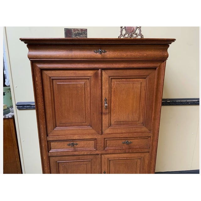 Brown Antique China Cabinet by Gründerzeit, 1890 For Sale - Image 8 of 10