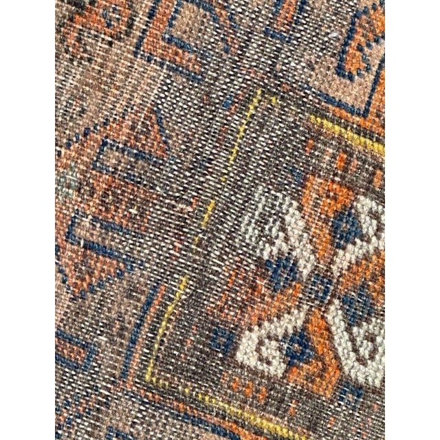 Blue Antique Distressed Shiraz Rug, 1890s For Sale - Image 8 of 18