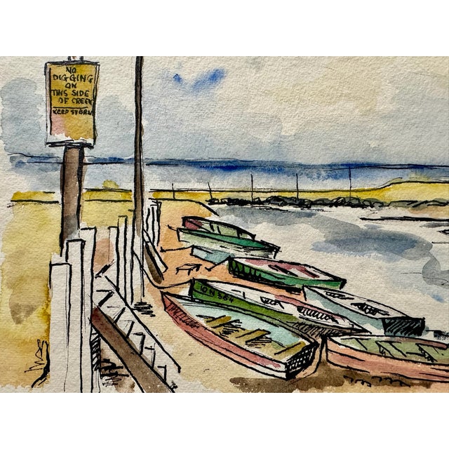 Original watercolor on paper by Henry Emil Salloch, also known as Heinz Emil Salloch, the German-born American artist and...