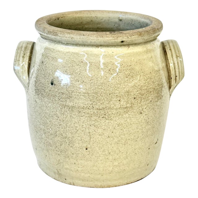 French Stoneware Confit Pot For Sale
