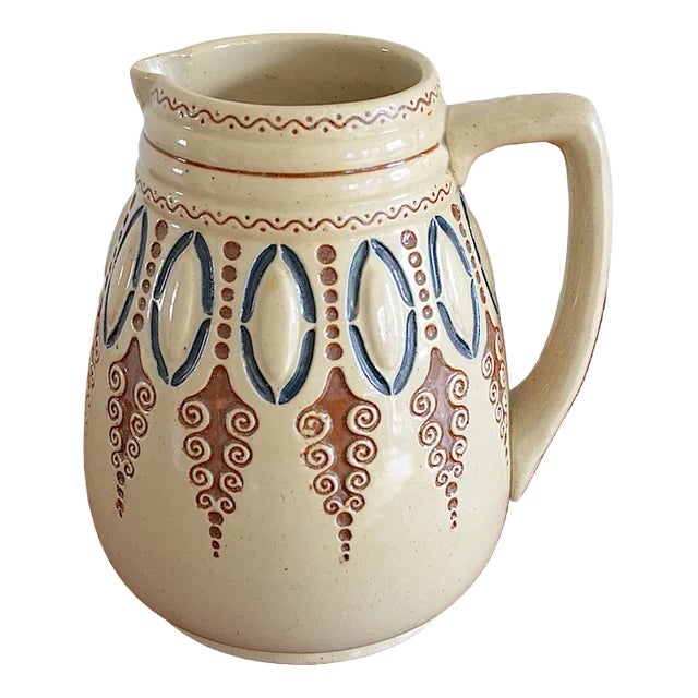 Art Nouveau Stoneware Beer Jug in Ceramic from Steuler For Sale