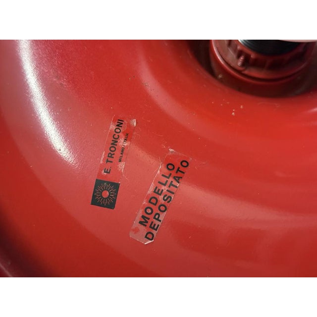 Space Age Red Disc Lamp from Enrico Tronconi, 1970s For Sale - Image 9 of 12