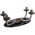 4-Armed Iron Candelabra on Black Opaline Base, 1940s For Sale - Image 9 of 9