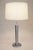 Walter Von Nessen 1950s Walter Von Nessen Streamline Mid Modern Brush Stainless Steel Table Lamp For Sale - Image 4 of 9