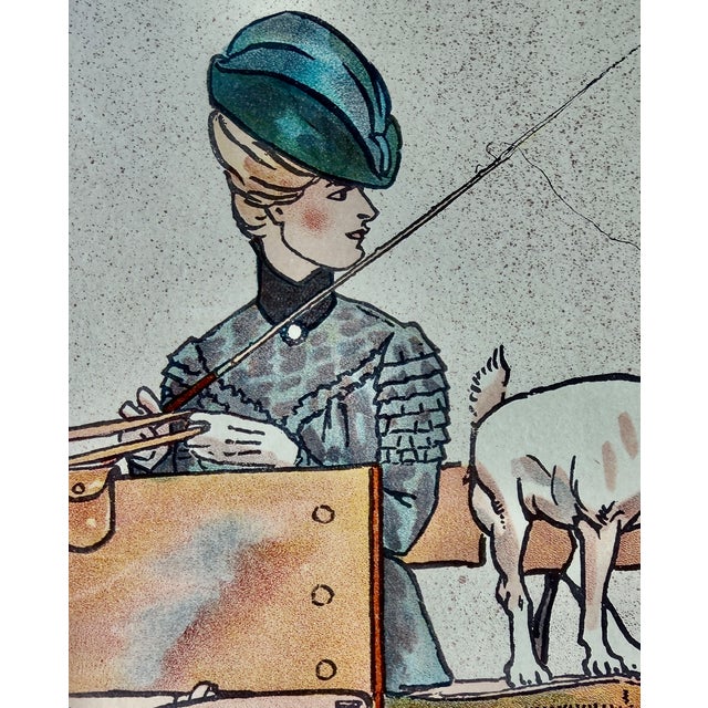 1900 - 1909 Pair Framed Edward Penfield “Country Carts” Equestrian Color Lithographs, 1900 For Sale - Image 5 of 18