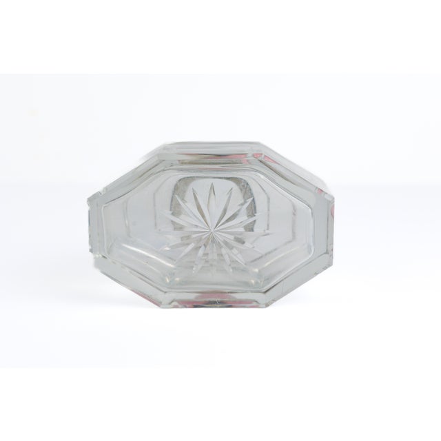Transparent Cut Crystal Perfume Bottle For Sale - Image 8 of 10