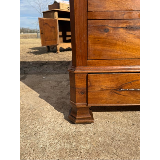 19th Century Louis Philippe Walnut Marble Top Chest of Drawer / Commodes For Sale - Image 6 of 12