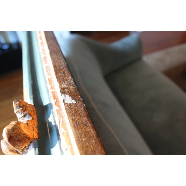 Wood Gilded Antique Style Mirror For Sale - Image 7 of 9