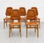 Set of 5 - Mid Century Modern Scandinavian Dining Chairs | Diamond Stitched Upholstery, C. 1960's For Sale - Image 11 of 14
