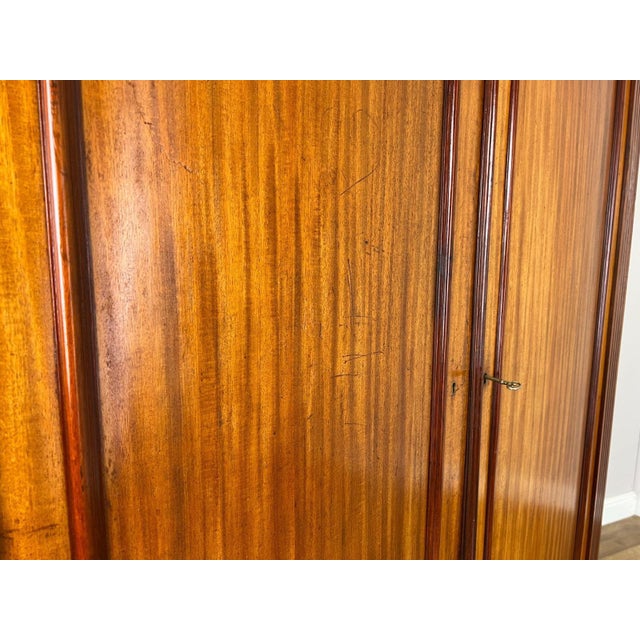 Antique French Carved Mahogany 2-Door Armoire For Sale - Image 6 of 18