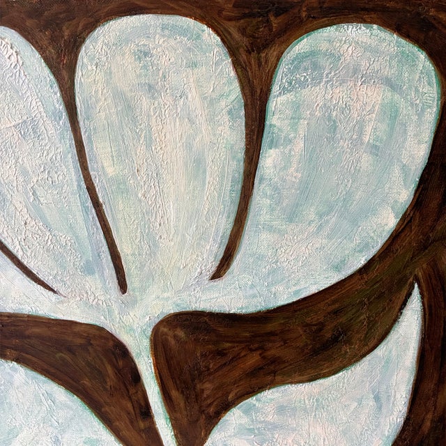 2020s Original Tulip Painting in Brushed Gold Frame, Oil on Canvas, 21" H X 17" W by Tatiana Duperault For Sale - Image 5 of 5