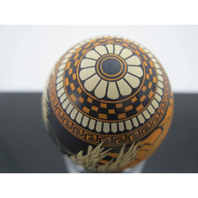 1970s Yyiannis Nomikos Male Erotic Mythology Trojan War Painting on Duck Egg Art 1977 For Sale - Image 5 of 8