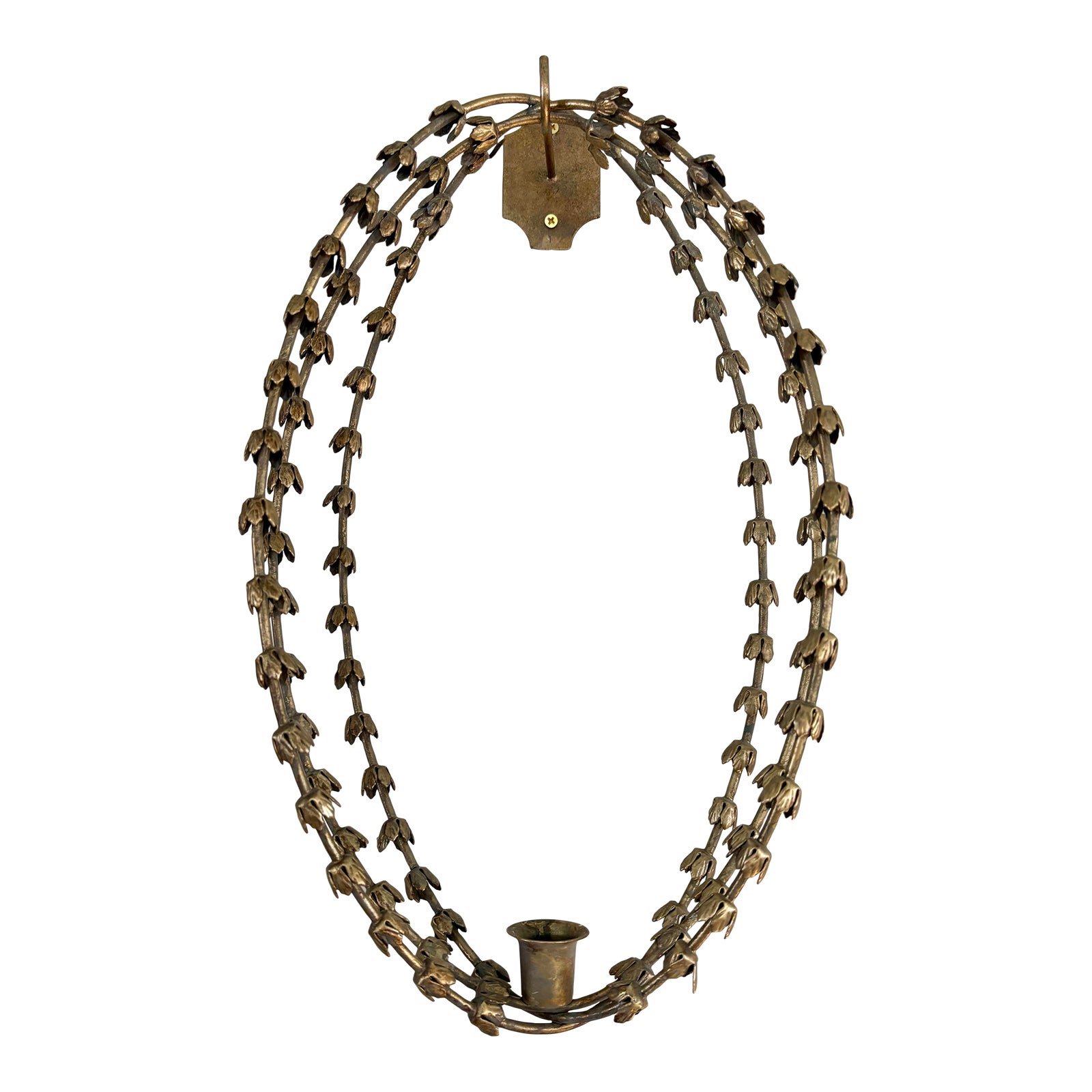 Vintage Aidan Gray Gold Hanging Candle Sconce Chairish