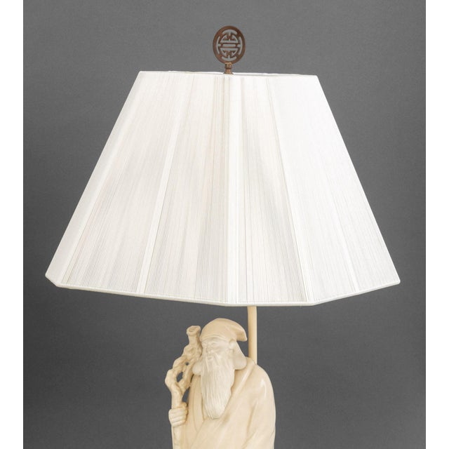James Mont Style Figural Ceramic Table Lamps, Pair For Sale - Image 10 of 14