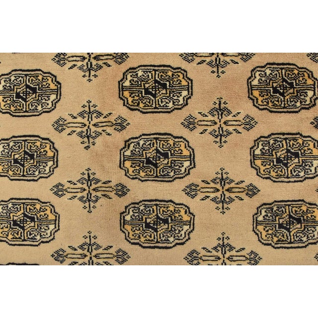 Beige Bokhara Rug 5’1” X 7’10” Beige Wool Tribal Hand-Knotted Oriental Carpet For Sale - Image 8 of 12