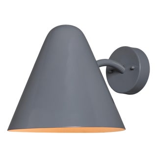 Mid-Century Modern 'ZuZu' Silver Painted Brass Wall Sconce in the Style of Jacques Biny For Sale