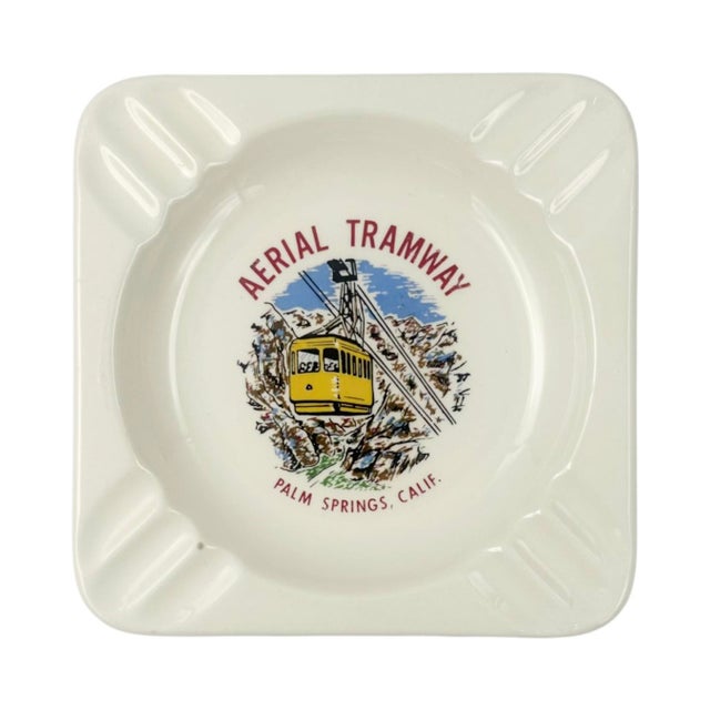 Vintage Aerial Tramway Palm Springs, California Ceramic Ashtray Catchall Dish For Sale - Image 10 of 10